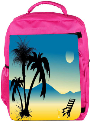 

Snoogg Eco Friendly Canvas Summer Background Backpack Rucksack School Travel Unisex Casual Canvas Bag Bookbag Satchel 5 L Backpack(Pink)