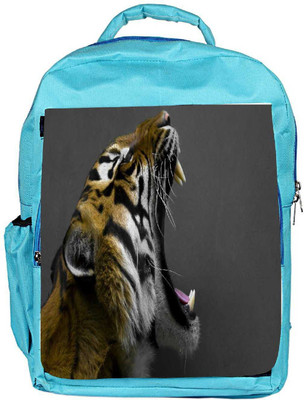 

Snoogg Eco Friendly Canvas Tiger Roar Designer Backpack Rucksack School Travel Unisex Casual Canvas Bag Bookbag Satchel 5 L Backpack(Blue)
