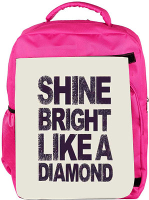 

Snoogg Eco Friendly Canvas Shine Bright Like A Diamond 2869 Backpack Rucksack School Travel Unisex Casual Canvas Bag Bookbag Satchel 5 L Backpack(Pink)