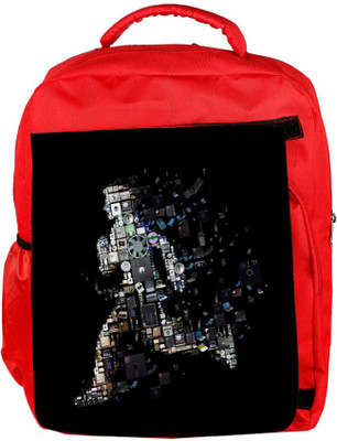 

Snoogg Eco Friendly Canvas Kevin Mitnick Ghost 2653 Backpack Rucksack School Travel Unisex Casual Canvas Bag Bookbag Satchel 5 L Backpack(Red)