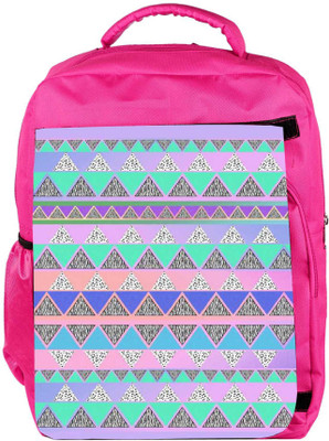 

Snoogg Eco Friendly Canvas Pyramid Aztec Backpack Rucksack School Travel Unisex Casual Canvas Bag Bookbag Satchel 5 L Backpack(Pink)
