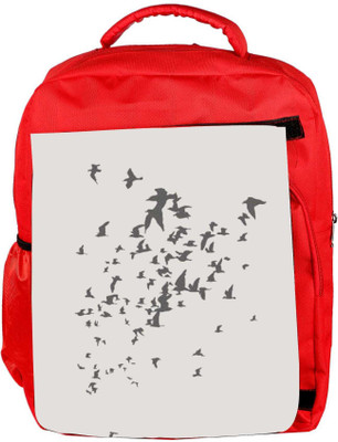 

Snoogg Eco Friendly Canvas Birds Pattern Grey 2914 Backpack Rucksack School Travel Unisex Casual Canvas Bag Bookbag Satchel 5 L Backpack(Red)