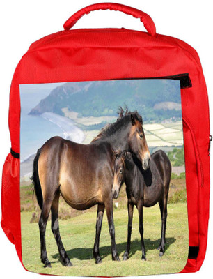 

Snoogg Eco Friendly Canvas Parental Horse Designer Backpack Rucksack School Travel Unisex Casual Canvas Bag Bookbag Satchel 5 L Backpack(Red)