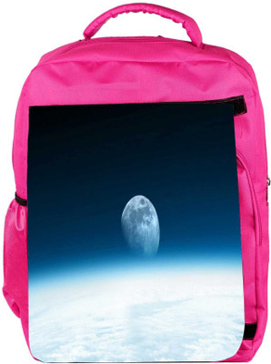 

Snoogg Eco Friendly Canvas Abstract Moon Designer Backpack Rucksack School Travel Unisex Casual Canvas Bag Bookbag Satchel 5 L Backpack(Pink)