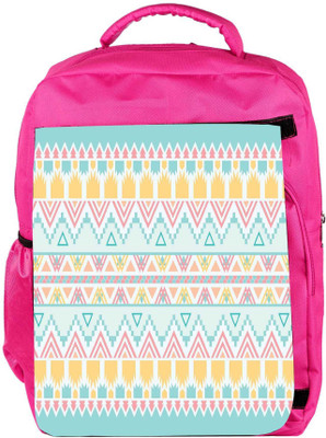 

Snoogg Eco Friendly Canvas Light Blue Aztec Backpack Rucksack School Travel Unisex Casual Canvas Bag Bookbag Satchel 5 L Backpack(Pink)