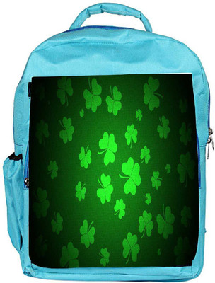 

Snoogg Eco Friendly Canvas Clovers Holiday Designer Backpack Rucksack School Travel Unisex Casual Canvas Bag Bookbag Satchel 5 L Backpack(Blue)
