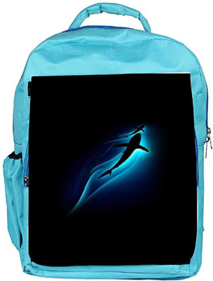 

Snoogg Eco Friendly Canvas Abstract Shark Designer Backpack Rucksack School Travel Unisex Casual Canvas Bag Bookbag Satchel 5 L Backpack(Blue)