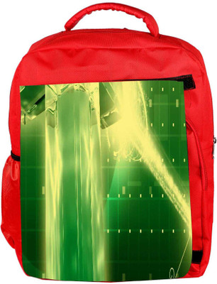 

Snoogg Eco Friendly Canvas Green Crystal In The Grid 2638 Backpack Rucksack School Travel Unisex Casual Canvas Bag Bookbag Satchel 5 L Backpack(Red)