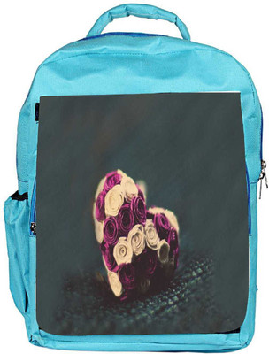 

Snoogg Eco Friendly Canvas Flower Hearts Backpack Rucksack School Travel Unisex Casual Canvas Bag Bookbag Satchel 5 L Backpack(Blue)