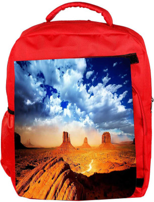 

Snoogg Eco Friendly Canvas Dried Mountains Designer Backpack Rucksack School Travel Unisex Casual Canvas Bag Bookbag Satchel 5 L Backpack(Red)