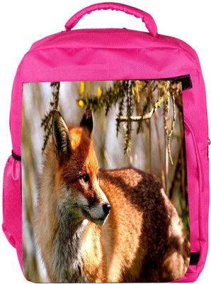 

Snoogg Eco Friendly Canvas Abstract Fox Designer Backpack Rucksack School Travel Unisex Casual Canvas Bag Bookbag Satchel 5 L Backpack(Pink)