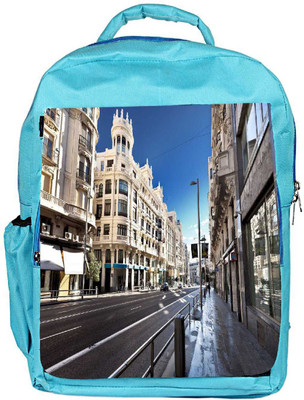 

Snoogg Eco Friendly Canvas Streets Designer Backpack Rucksack School Travel Unisex Casual Canvas Bag Bookbag Satchel 5 L Backpack(Blue)