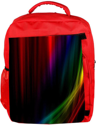 

Snoogg Eco Friendly Canvas Abstract Design Designer Backpack Rucksack School Travel Unisex Casual Canvas Bag Bookbag Satchel 5 L Backpack(Red)