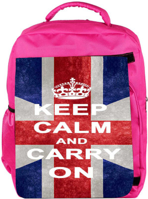 

Snoogg Eco Friendly Canvas Keep Calm And Carry On Backpack Rucksack School Travel Unisex Casual Canvas Bag Bookbag Satchel 5 L Backpack(Pink)