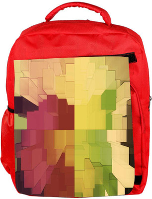 

Snoogg Eco Friendly Canvas Abstract Antique Design Designer Backpack Rucksack School Travel Unisex Casual Canvas Bag Bookbag Satchel 5 L Backpack(Red)