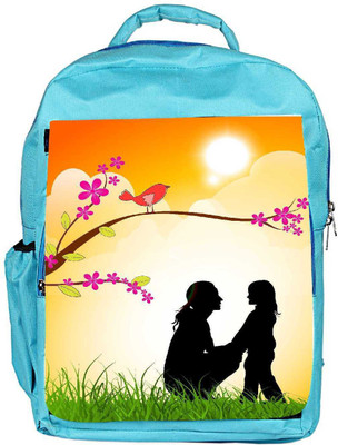 

Snoogg Eco Friendly Canvas Mothers Day Background Backpack Rucksack School Travel Unisex Casual Canvas Bag Bookbag Satchel 5 L Backpack(Blue)