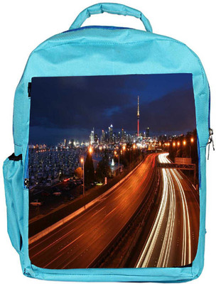 

Snoogg Eco Friendly Canvas Abstract City Roads Designer Backpack Rucksack School Travel Unisex Casual Canvas Bag Bookbag Satchel 5 L Backpack(Blue)