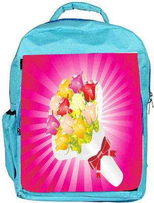 

Snoogg Eco Friendly Canvas Beautifull Flower Bouque Series Design Backpack Rucksack School Travel Unisex Casual Canvas Bag Bookbag Satchel 5 L Backpack(Blue)