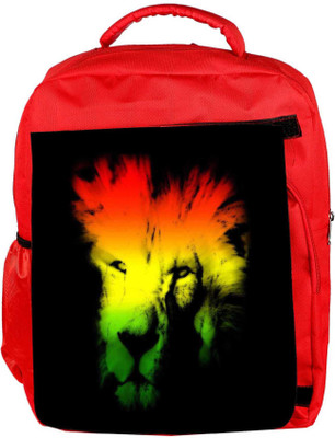 

Snoogg Eco Friendly Canvas Colourful Lion 2654 Backpack Rucksack School Travel Unisex Casual Canvas Bag Bookbag Satchel 5 L Backpack(Red)