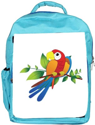 

Snoogg Eco Friendly Canvas Parrot On Branch Illustration Backpack Rucksack School Travel Unisex Casual Canvas Bag Bookbag Satchel 5 L Backpack(Blue)