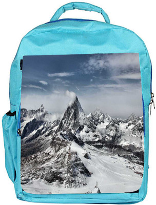 

Snoogg Eco Friendly Canvas Snow On The Hill Top Designer Backpack Rucksack School Travel Unisex Casual Canvas Bag Bookbag Satchel 5 L Backpack(Blue)
