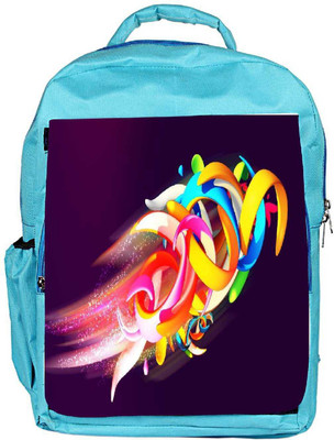 

Snoogg Eco Friendly Canvas Colorful Shapes Abstract Designer Backpack Rucksack School Travel Unisex Casual Canvas Bag Bookbag Satchel 5 L Backpack(Blue)