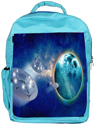 

Snoogg Eco Friendly Canvas Aliens Spacecrafts Backpack Rucksack School Travel Unisex Casual Canvas Bag Bookbag Satchel 5 L Backpack(Blue)