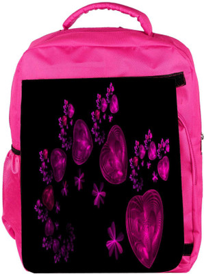 

Snoogg Eco Friendly Canvas Happy Valentine Heart Designer Backpack Rucksack School Travel Unisex Casual Canvas Bag Bookbag Satchel 5 L Backpack(Pink)