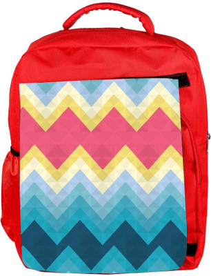 

Snoogg Eco Friendly Canvas Awesome Colour Chevron Backpack Rucksack School Travel Unisex Casual Canvas Bag Bookbag Satchel 5 L Backpack(Red)