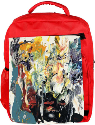 

Snoogg Eco Friendly Canvas Wall Art Painting Backpack Rucksack School Travel Unisex Casual Canvas Bag Bookbag Satchel 5 L Backpack(Red)