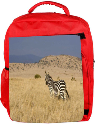 

Snoogg Eco Friendly Canvas Zebra Designer Backpack Rucksack School Travel Unisex Casual Canvas Bag Bookbag Satchel 5 L Backpack(Red)