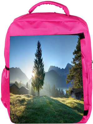 

Snoogg Eco Friendly Canvas Christmas Tree Designer Backpack Rucksack School Travel Unisex Casual Canvas Bag Bookbag Satchel 5 L Backpack(Pink)