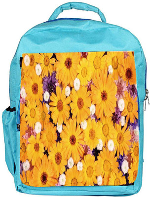 

Snoogg Eco Friendly Canvas Sunflower Designer Backpack Rucksack School Travel Unisex Casual Canvas Bag Bookbag Satchel 5 L Backpack(Blue)