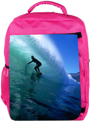 

Snoogg Eco Friendly Canvas Surfer Style 2 Backpack Rucksack School Travel Unisex Casual Canvas Bag Bookbag Satchel 5 L Backpack(Pink)