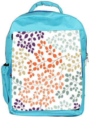 

Snoogg Eco Friendly Canvas Mixed Color Leaves Designer Backpack Rucksack School Travel Unisex Casual Canvas Bag Bookbag Satchel 5 L Backpack(Blue)