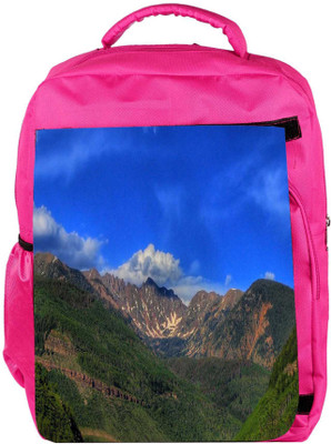

Snoogg Eco Friendly Canvas Abstract Dark Blue Sky Designer Backpack Rucksack School Travel Unisex Casual Canvas Bag Bookbag Satchel 5 L Backpack(Pink)