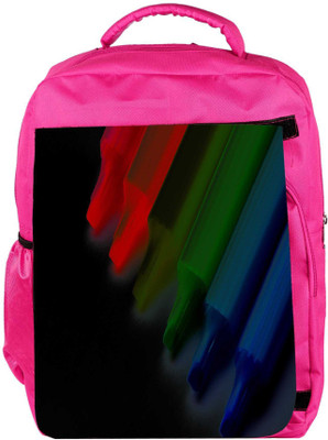 

Snoogg Eco Friendly Canvas Colorful Crayons Designer Backpack Rucksack School Travel Unisex Casual Canvas Bag Bookbag Satchel 5 L Backpack(Pink)
