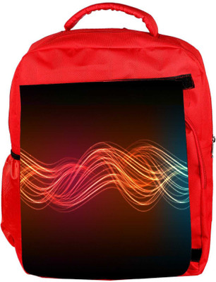 

Snoogg Eco Friendly Canvas Neon Lines Designer Backpack Rucksack School Travel Unisex Casual Canvas Bag Bookbag Satchel 5 L Backpack(Red)