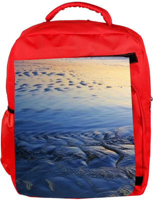 

Snoogg Eco Friendly Canvas Beach Texture Backpack Rucksack School Travel Unisex Casual Canvas Bag Bookbag Satchel 5 L Backpack(Red)