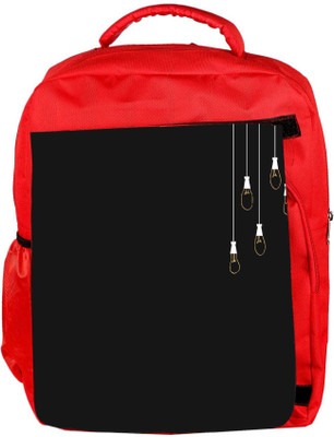 

Snoogg Eco Friendly Canvas Bulbs Designer Backpack Rucksack School Travel Unisex Casual Canvas Bag Bookbag Satchel 5 L Backpack(Red)