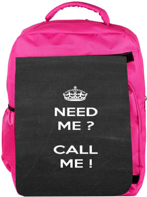 

Snoogg Eco Friendly Canvas Need Me Call Me Backpack Rucksack School Travel Unisex Casual Canvas Bag Bookbag Satchel 5 L Backpack(Pink)