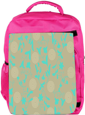 

Snoogg Eco Friendly Canvas Green Floral Designer Backpack Rucksack School Travel Unisex Casual Canvas Bag Bookbag Satchel 5 L Backpack(Pink)