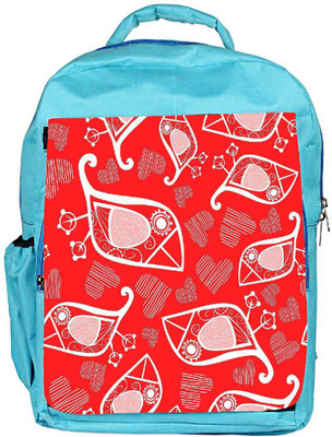 

Snoogg Eco Friendly Canvas White Birds Red Pattern Designer Backpack Rucksack School Travel Unisex Casual Canvas Bag Bookbag Satchel 5 L Backpack(Blue)