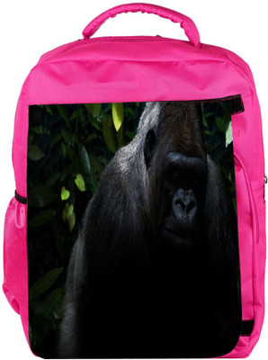 

Snoogg Eco Friendly Canvas Angry Gorilla Designer Backpack Rucksack School Travel Unisex Casual Canvas Bag Bookbag Satchel 5 L Backpack(Pink)