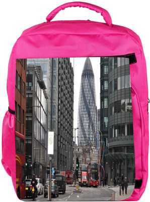 

Snoogg Eco Friendly Canvas Red Bus Designer Backpack Rucksack School Travel Unisex Casual Canvas Bag Bookbag Satchel 5 L Backpack(Pink)