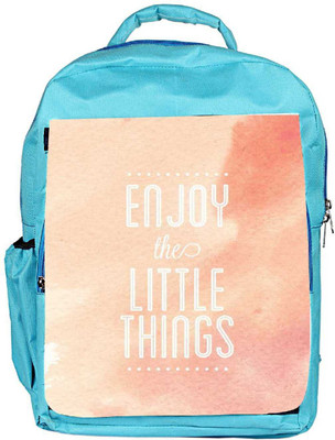 

Snoogg Eco Friendly Canvas Enjoy The Little Things Backpack Rucksack School Travel Unisex Casual Canvas Bag Bookbag Satchel 5 L Backpack(Blue)