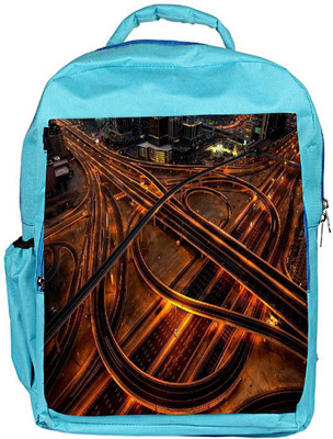 

Snoogg Eco Friendly Canvas Curve Roads Designer Backpack Rucksack School Travel Unisex Casual Canvas Bag Bookbag Satchel 5 L Backpack(Blue)