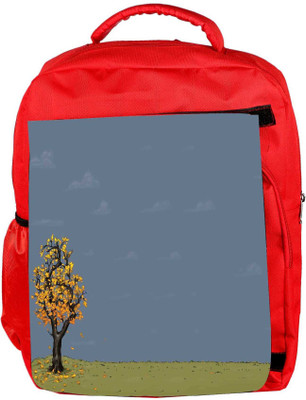 

Snoogg Eco Friendly Canvas Yellow Tree Designer Backpack Rucksack School Travel Unisex Casual Canvas Bag Bookbag Satchel 5 L Backpack(Red)