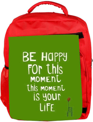 

Snoogg Eco Friendly Canvas Be Happy Boldness 2754 Backpack Rucksack School Travel Unisex Casual Canvas Bag Bookbag Satchel 5 L Backpack(Red)
