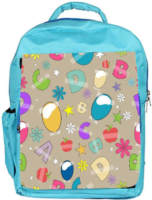 

Snoogg Eco Friendly Canvas Alphabets Balloons Designer Backpack Rucksack School Travel Unisex Casual Canvas Bag Bookbag Satchel 5 L Backpack(Blue)